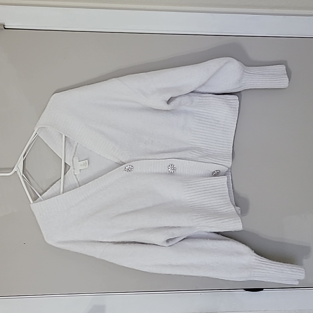 H&M Rhinestone sweater cardigan with button gems